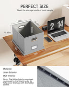 Oterri File Organizer, File Box, File Cabinet for Letter File Folder Storage, Hanging File Organizer for Office/Decor/Home,Document Organizer, 1 Pack,Gray-Box Only