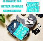 Sylfairy 2 Pack Extra Large Travel Laundry Bag, Dirty Clothes Organizer with Drawstring,Heavy Duty Travel Laundry Bags,Easy Fit a Laundry Hamper Travel Essentials (Pink+Blue, 24" x 36")