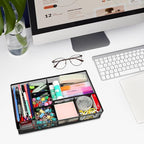 Desk Drawer Organizer Tray,Drawer Organizer for Office and Home,Desk Organizer with Drawers,7 Compartments,Non-Slip Desk Organizers (Black, 12.3" L x 8.3" W x 1.8" H)