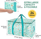 BALEINE 6-Pack Oversized Moving Bags with Reinforced Handles, Heavy-Duty Storage Tote for Clothes, Moving Supplies (Spring Stroll, 6-Pack)