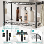SINGAYE Over The Toilet Storage Shelf：3-Tier Bathroom Organizer and Storage Shelf with Adjustable Shelf and Basket Freestanding Space Saver Above Toilet for Room Black