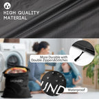 Travel Laundry Bag (2 Pcs - Large + Medium) - Foldable Waterproof Washable Wet Dry Bag for Gym, Swimming, Yoga, and Workout Perfect for Dirty Clothes, Bathing Suits, Travel Accessories Black