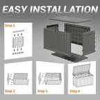 Outdoor Storage Box, Resin Deck Boxes Indoor and outdoor, Waterproof Storage Box Lockable Lid (Grey,270 Gallon)