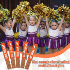 Kigeli 30 Pcs Spirit Clips Cheer Pins Cheerleader Gifts Clothes Pins for Backpacks Competition Glittered for Team Cheer Gifts Stuff Supplies Party Favors Accessories Bulk(Orange,Shiny)
