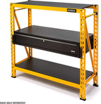 DEWALT Work Surface and Locking Drawer Accessory Kit, Compatible with 4-Foot Storage Rack, Over 900 lb. Work Top Capacity, Smooth Opening
