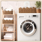3 Pcs Toilet Paper Storage Basket 3 Size Paper Rope Scalloped Baskets for Bathroom Organizing Living Rooms and Bedroom Countertops
