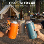 DUALIE 3 in 1 Insulated Can Cooler - 15+ Colors - Universal Size for 12 oz Cans, Slim Cans, and Bottles