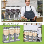 Umigy 1 Pack Triple Indispensable Dry Food Dispenser 67oz Each Capacity Cereal Container for Storage Preserving Dispensing Kitchen Rice Candy Nuts Dog Food Granola Snack Gumball Countertop (Gray)