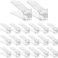 Clear Shoe Slot Organizer, 20 Pack Adjustable Shoe Slots Organizer for Closet Clear Shoe Stackers Shoe Rack Holder Shoe Space Savers for A Pair of Shoes(Transparent)