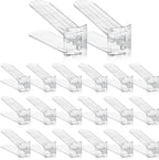 Clear Shoe Slot Organizer, 20 Pack Adjustable Shoe Slots Organizer for Closet Clear Shoe Stackers Shoe Rack Holder Shoe Space Savers for A Pair of Shoes(Transparent)
