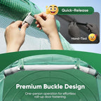 Quictent 10x7x7 FT Essential Greenhouse for Outdoors, Portable Walk-in Tunnel Hoop House with 6 Screen Windows & Zipper Door, Heavy Duty Frame for Garden Plant Vegetable, Green