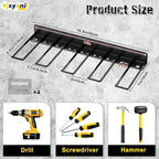 Drill Holder Wall Mount,Power Tool Organizer, 4 Cordless Drill Racks with Screwdriver Hole, Heavy Duty Garage Tool Storage Rack for Workshop Tool Room Basement