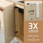 KES Over Cabinet Door Towel Bar Fit 1" Thick, Kitchen Towel Holder, Kitchen Towel Rack, Cabinet Towel Holder Scratchproof, White 2 Pack, KTH500S26-WH-P2
