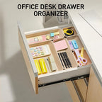 ISSEVE 8Pcs Nesting Silicone Drawer Organizer Trays, 4 Size Versatile Vanity Bathroom & Desk Drawer Organizer Set Storage Bins for Office,Kitchen,Nightstand,Beige
