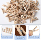 Mr. Pen- Wooden Clothes Pins for Craft, Natural Wood, 200 pcs, 1 Inch, Mini Clothes Pins for Hanging Pictures, Small Clothes Pins Wood, Clothing Pins, Mini Clothespins for Photos, Small Clothes Pin
