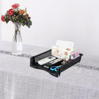 6 Pack Stackable Letter Trays, Plastic File Organizer Tray, Desktop Document File Paper Organizer, Black