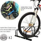 XINYI Bike Rack Floor, Bike Stand Garage, Indoor/Outdoor Bike Rack Garage,22-28" Wheel Stand, Max. Tire Width 2.1", Front/back Bike Stand For Mountain, Road and Kids Bikes for 2 Bikes