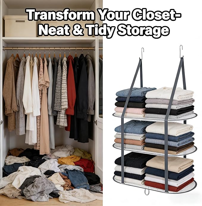 2PCS Sweater Drying Rack Hanging on Door Dryer Flat Portable Collapsible Mesh Large Laundry Clothes Drying Rack Room Organization 3 Tier