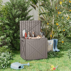 32 Gallon Resin Deck Box Outdoor Storage Box for Patio Furniture,Outdoor Cushions,Garden Tools and Pool Supplies,Waterproof,Lockable(Grey,32Gal)