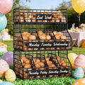 Egg Holder Countertop with Dividers & Labels, 3 Tier Stackable Chicken Egg Holder Egg Baskets for Gathering Fresh Eggs, Egg Organizer for Egg Storage, Wall-Mounted, Black