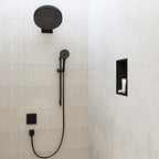 hansgrohe XtraStoris Original Recessed Wall Niche with Integrated Frame 12"x 6"x 4" in Matte Black, 56057670
