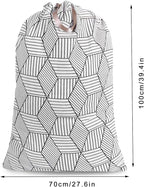 Extra Large Laundry Bag with Drawstring and Handle, Heavy Duty Travel Dirty Clothes Bag for Laundromat and Household, Durable Rip-Stop Laundry Hamper Liner, 22 Patterns(28 x 40 Inch) by SANFERGE