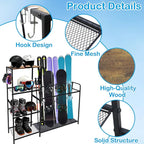 Freestanding Ski Rack for Garage - Ski Holders for 4 Pairs of Skis, Boots, Poles, Goggles, Helmets & Gear, Steel Floor Stand Ski Organizer for Garage, Shed, Basement