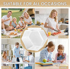 Plastic Candy Jars,71 Oz Clear Cookie Jars for Kitchen Counter,Hexagon Cookie Jars with Lids,Plastic Dry Food Jar for Candy Buffet,Snack Containers