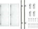 Double Wall Glass Shelf with Pre-Installed Rail - Polished Chrome - Oval Series - 5 Year Warrantee