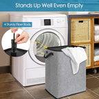 SNIGJAT Clothes Laundry Hamper for Bedroom, Lightweight Dirty Clothes College Hamper Collapsible for Small Space, Sturdy Laundry Basket with Handles for Bathroom Closet, 70 L