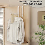 Over The Door Collapsible Drying Rack - Portable & Foldable, Indoor Small Hanging Clothes Drying Rack, White