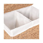 Seville Classics Premium Natural Handwoven Portable Laundry Bin Basket with Carrying Handles, Household Storage for Clothes, Linens, Sheets, Toys, Rattan, 3-Piece Hamper Set