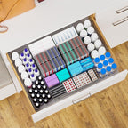 Yieach Large Expandable Desk Drawer Organizer Tray for Office Supplies and Accessories With 12 Adjustable Compartments,Office Drawer Organizers for Pencil,Pen and Kitchen Junk Drawer Organizer,Clear
