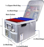 TOMKID Fireproof File Cabinet with Lock, Fireproof Document Organizer Collapsible File Box Filing Cabinet with Handle for Letter Legal Folder Certifications