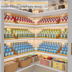 Expandable Bamboo Can Storage Rack, 4 Tier Adjustable Can Organizer for Pantry Holds Up to 32 Cans, Soda Can Dispenser, Canned Food Storage Display Shelf for Cabinet & Countertop (Patent Pending)