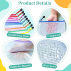 10pcs Mesh Zipper Pouch Bags, 10 Sizes Zipper Bags for Organizing, Mesh Bags with Zipper, 10 Colors Plastic Zipper Pouches, Puzzle Bags, Board Game Storage Bags, Travel Pouch
