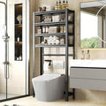 Over The Toilet Storage Shelves 5-Tier Adjustable Above Over Toilet Storage Shelf Metal Shelving Bathroom Organizers and Storage for Balcony, Living Room, Laundry Room, Kitchen, 77.4"H×35.4"W×13.8"D