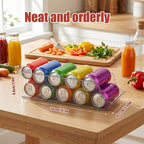 2 Pack Soda Can Organizer, Drink Organizer for Fridge, Clear Kitchen Pop Can Storage Organizer Soda Dispenser for Refrigerator Pantry