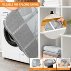Collapsible Laundry Baskets, 95L Laundry Hamper, Foldable Clothes Hamper with Shoulder Strap for Bedroom, Dorm, Apartment - Durable Tear-Resistant Storage Basket for Laundry, Kids Room (2 Pack, Grey)