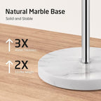 KES Free Standing Towel Racks for Bathroom, 3 Swivel Bars 40-Inch Bath Towel Rack Stand with Weighted Marble Base, Premium 18/8 Stainless Steel Polished Finish, BTH219