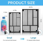 Desk Drawer Organizer, Office Drawer Divider Organizer Tray with 6 Compartments, Metal Mesh Desktop Organization and Accessories for Stationery Makeup Kitchen Toolroom School ＆Office, 12.6x8.27x1.6 in