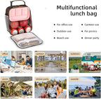 Lunch box Lunch bag for men women Insulated Lunchbox Lunch bags for Work Picnic Travel (Green camo)