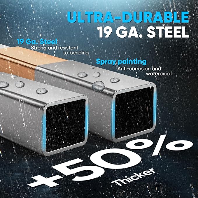 Quictent 20x20 ft Heavy Duty Double-car Metal Carport, Fully Shaded Outdoor Garage Side Canopy with Side Panels and Pre-drilled Holes, Suitable for Parking Cars, Boats and Agricultural Equipment