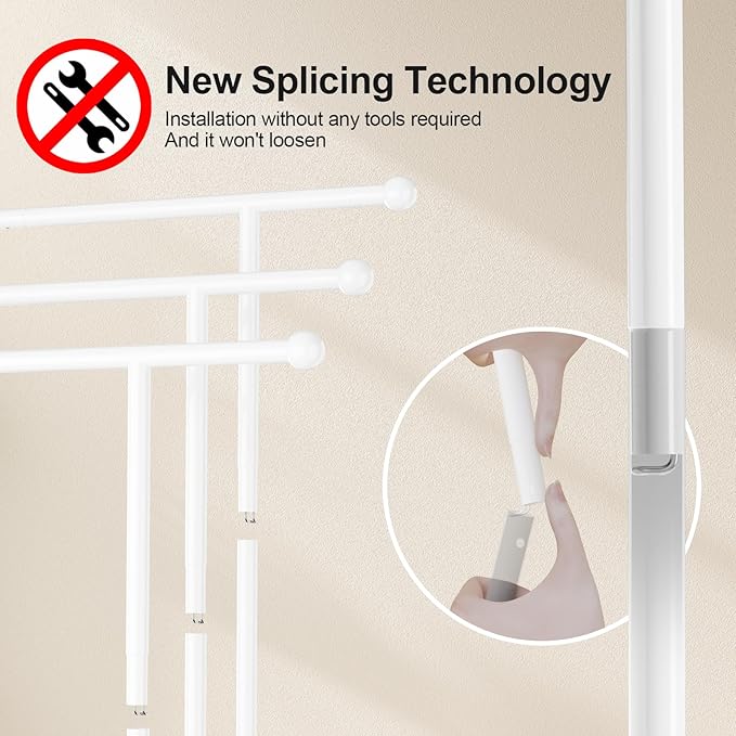Towel Racks for Bathroom, 42" H 3-Tier Durable White Reinforced Alloy Stand with Wheels and Basket, Free Standing Towel Rack, Multi-Use Blanket Rack for Indoor/Outdoor Bathroom Display