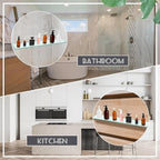 Tatuo 2 Pieces Bathroom Shelf Tempered Glass Shelf for Bathroom, 304 Stainless Steel Wall Mount Floating Glass Shelves (23.6 Inch)
