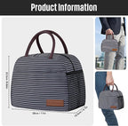 Lunch Bag Women/Men Lunch Box Women/Men (white&black stripe)