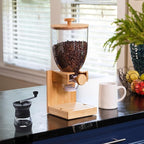 Honey-Can-Do Compact Dry Food Dispenser, Single Control & Snack Storage Container for Countertop or Pantry, Bamboo