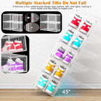 6 Pack Upgrade Harder Shoe Organizer, Shoe Storage with Magnetic Front Door, Clear Shoe Boxes Foldable Space-Saving Shoe Rack for Sneaker Boot Container, White