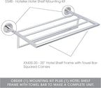 Ginger 034B/PC Hotel Shelf Mounting Kit, Hotelier, Polished Chrome