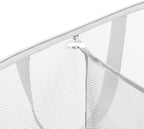 Handy Laundry Collapsible Laundry Basket, 2-Compartment Mesh Hamper – Foldable, Space-Saving, Lightweight & Durable with Handles for Dorm, Travel, Laundry Room, Apartment – White